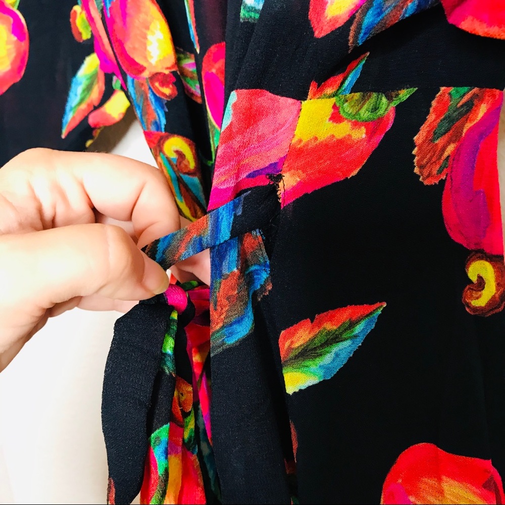 FARM Rio Anthropologie Cashew Print Wrap Dress - Picture 16 of 16